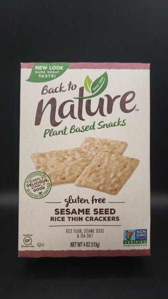 Back To Nature Sesame Seed Rice Thin Crackers