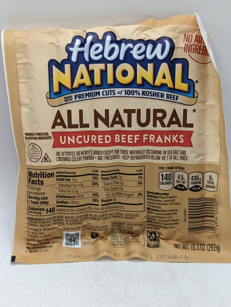 Hebrew National Uncured Beef Franks