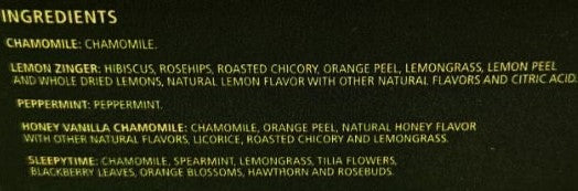 Herbal Tea 5 Flavor Sampler