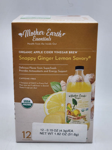 Snappy Ginger Lemon Savory Apple Cider Vinegar Brew