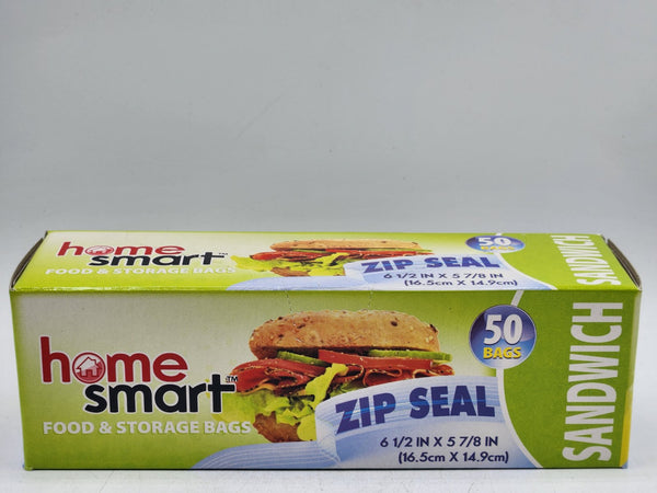 Home Smart Sandwich Zip Seal Bags