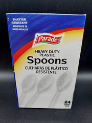 Heavy Duty Plastic Spoons 24 CT