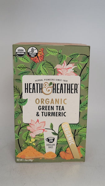 Heath & Heather Organic Green Tea & Turmeric